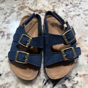 Navy Blue Kids Sandals with Buckle Straps Boulevard